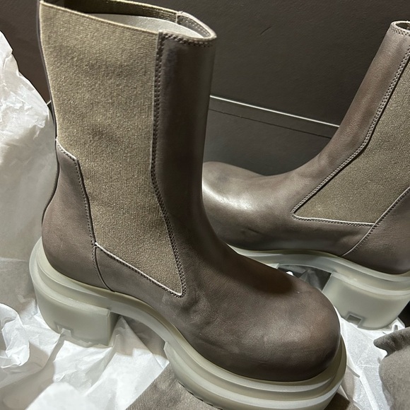 Rick Owens Beatle Abstract Boots Dust/Clear New/Never worn Size 36 - Picture 2 of 10